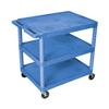 Luxor HE33 3 Shelf Utility Cart