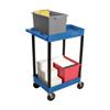 Luxor MSTC11BU4 2 Shelf Tub Mail Room Cart