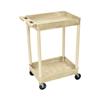 Luxor STC11-P 2 Shelf Plastic Tub Utility Cart