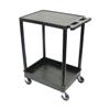 Luxor TC21-B 2 Shelf Plastic Tub Utility Cart