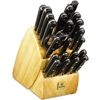 Mundial Black 24-Piece Knife Block Set