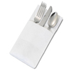 Dinex White Pocket-Fold Paper Dinner Napkins