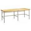 John Boos 48" x 30" Stainless Steel Baker's Table Frame w/Bin Stops & Guides