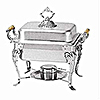 Economy Half-Size Chafer w/Wood Handle