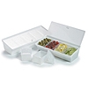 Carlisle SS10502 Condiment Caddy with 5 Containers and Lids