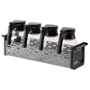 Service Ideas Black Stainless Steel Syrup Dispenser Caddy
