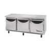 Victory VUR-72-SST 72" Three Section Worktop Refrigerator