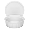 CorningWare French White 24-oz Round Bakeware w/ Cover
