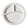 Cambro Round 3-Compartment Narrow Rim 9" Plates
