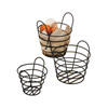 American Metalcraft Black 9" Dia. Round Wire Basket