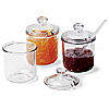 Cambro 8 oz. Clear Condiment Jars with Covers