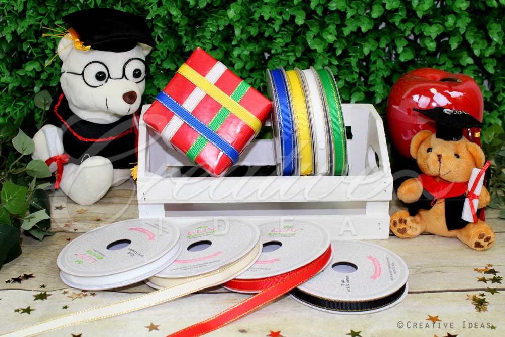 Grosgrain with Metallic Edge - 10 Yards