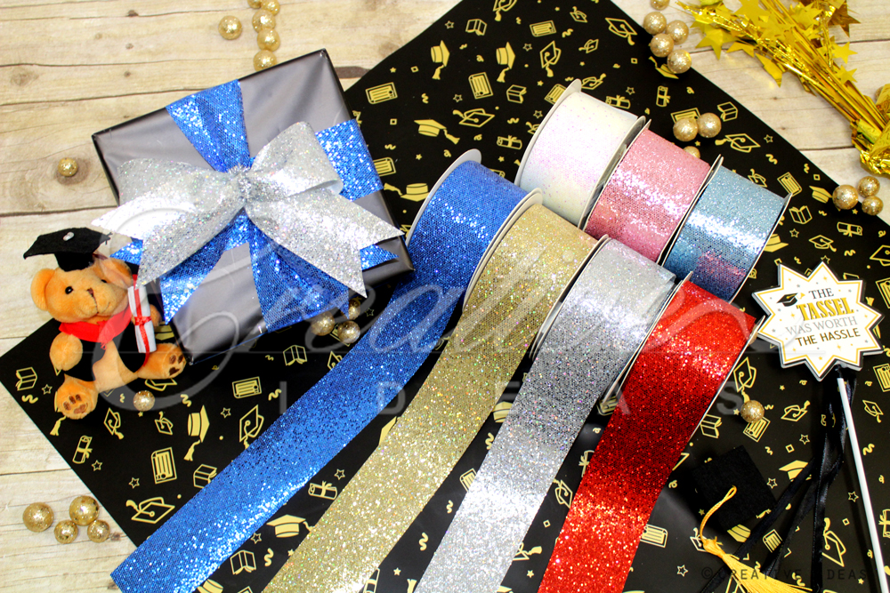 Metallic Hexagon Sequins Ribbons - 10 Yards