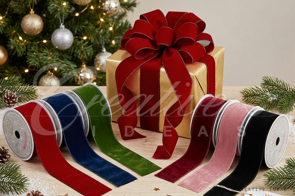 Wired Decorative Velvet Ribbons