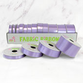 12 ROLLS SATIN RIBBONS MULTIPLE SIZE & PUT-UP (Lavender)