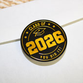 1 1/2" YOU DID IT! STICKERS-12 PCS (Black)