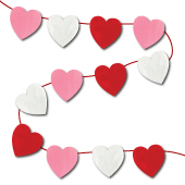 4" X 12 HEART FELT GARLAND-2 YDS (Assorted)