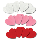 4" HEART FELT-12 PCS (Assorted)