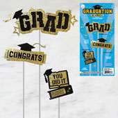 3 PCS YOU DID IT GRAD STICK PROPS-SET (Black/Gold)
