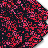 22" X 22" LOVE TEXT FLORAL WRAP-20 PCS (Black/Red)