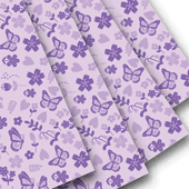 22" X 22" BUTTERFLY FLORAL PATTERN FLORAL WRAP-20 PCS (Lavender)