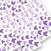 22" X 22" BUTTERFLY BURST FLORAL WRAP-20 PCS (White/Lavender)