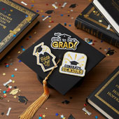 4 PCS GOWN, CONGRATS SENIOR EMBROIDERY PATCHES-SET (Assorted)