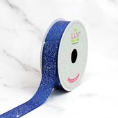 7/8" GLITTER GROSGRAIN RIBBON-10 YDS (Royal Blue)