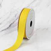 7/8" GLITTER GROSGRAIN RIBBON-10 YDS (Canary)