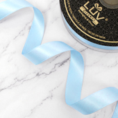 7/8" DOUBLE FACE SATIN-50 YDS (Light Blue)