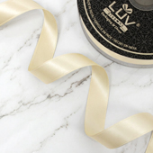 7/8" DOUBLE FACE SATIN-50 YDS (Ivory)