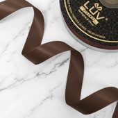 7/8" DOUBLE FACE SATIN-50 YDS (Brown)