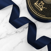 1 1/2" DOUBLE FACE SATIN-25 YDS (Navy Blue)