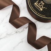 1 1/2" DOUBLE FACE SATIN-25 YDS (Brown)