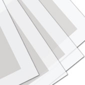 22" X 22" BOLD BORDER FLORAL WRAP-20 PCS (White)