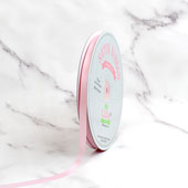 3/8" SINGLE FACE SATIN-100 YDS (Frost Pink)