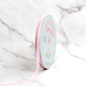 3/8" SINGLE FACE SATIN-100 YDS (Frost Pink)