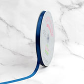 3/8" SINGLE FACE SATIN-100 YDS (Midnight Blue)