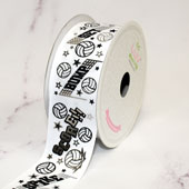 1 1/2" GROSGRAIN BUMP SET SPIKE! RIBBON-21 FEET (White)