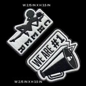 2 PCS CHEER, WE ARE #1 PATCHES-SET (White/Black)