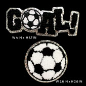 2 PCS SOCCER GOAL PATCHES-SET (White/Black)