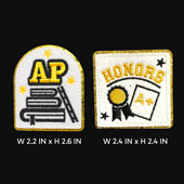 2 PCS AP & HONORS PATCHES-SET (Multi-Color)