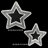 2 PCS SEQUIN STARS PATCHES-SET (Silver)