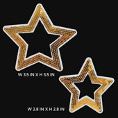2 PCS SEQUIN STARS PATCHES-SET (Gold)