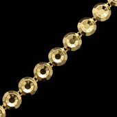 1/2" ROUND BEDAZZLE TRIM-4.5 METERS (Gold)