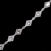 5/8" SMALL DIAMOND BEDAZZLE TRIM-4.5 METERS (Silver)