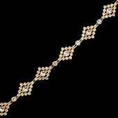 5/8" SMALL DIAMOND BEDAZZLE TRIM-4.5 METERS (Gold)