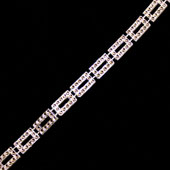1/4" RECTANGULAR BAR BEDAZZLE TRIM-4.5 METERS (Silver)