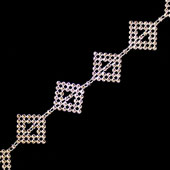 1" DIAMOND SHAPE BEDAZZLE TRIM-4.5 METERS (Silver)