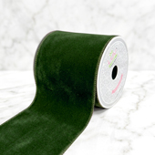 4" WIRED DECORATIVE VELVET RIBBON-5 YDS (HGR)